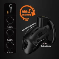 kf Sada92f79f4754e918caa6eb0ea5299e5h Male Chastity Cage with 3 Snap Ring Adult Supplies High Quality Resin Penis Lock Couples SM