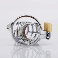 kf Sae13d0dad1774f0d90ec0e0bb3bb418e3 with 3 Snap Ring Sex Toys Men Stainless Steel Metal CB Chastity Lock Penis Bondage Chastity