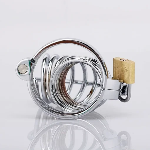 kf Sae13d0dad1774f0d90ec0e0bb3bb418e3 with 3 Snap Ring Sex Toys Men Stainless Steel Metal CB Chastity Lock Penis Bondage Chastity