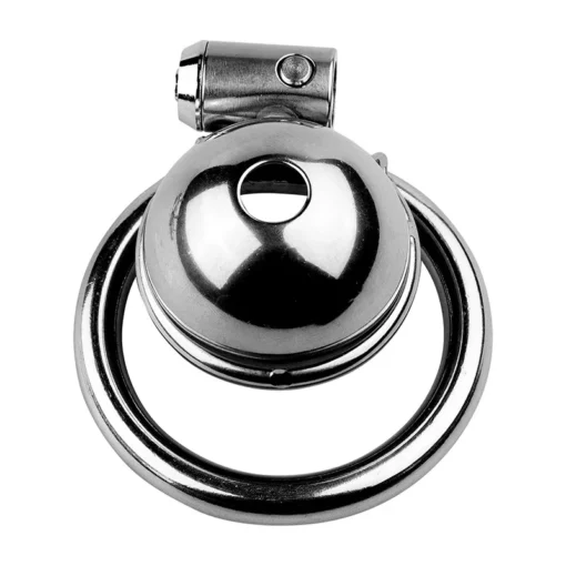 kf Sb34644dbc67b45548eb87c9deb2c1b25h Metal Round Cap Chastity Lock with 3 Snap Ring Male Go Away SM Sex Toys Bondage