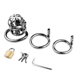 kf Sb4dd16f8216241929296a19bd8d51ec9S Chastity Lock with 3 Snap Ring Men s Adult Bondage and Abstinence Metal Willow Nail Dildo