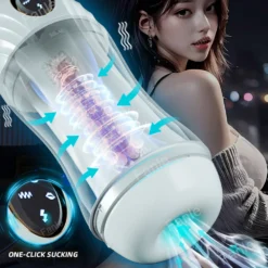kf Sb4fed3ddcbc7427e80c398c0459a2cc3C Automatic Sucking Male Mastubator Blowjob Masturbation Equipment Machine Sex Toys Adult Goods for Men Man Masturbators