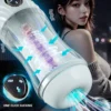 kf Sb4fed3ddcbc7427e80c398c0459a2cc3C Male Masturbator Cup Automatic Sucking Vibration Penis Oral Machine Suction Blowjob Masturbation Real Vagina Vacuum Sex