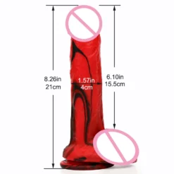 kf Sb6a2cc063afe47bc85e8ef3c8caaa35eO Redblack Real Dildos Soft Silicone Suction Cup Big Huge Cock Male Artificial Penis Cheap Adult 18