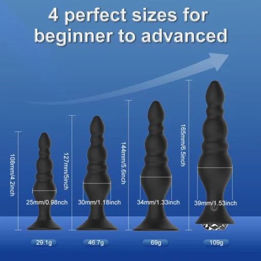 kf Sbb6d662b06e94be38856de886237a64d2 Anal Plug Vibrator For Men 4 piece Set Remote Control Anal Butt Training Massager For Women