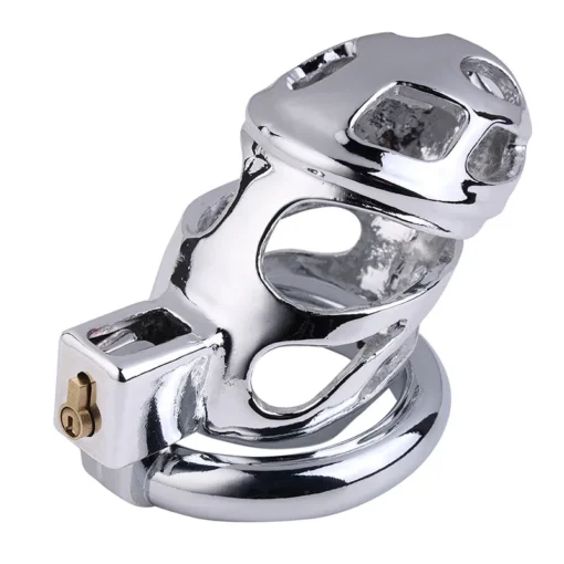 kf Sbee2fd67e5644f40b3bced3ff1434f73K SM Male Metal Chastity Cage Binding Delay Penis with CB Urethra Lock 3 Snap RingAlternative Anti