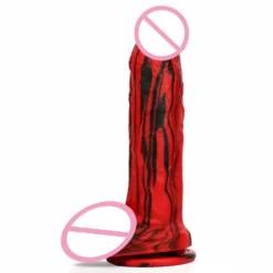 kf Sbf2cfbcb7566496cac9c9594b81f1c24F Redblack Real Dildos Soft Silicone Suction Cup Big Huge Cock Male Artificial Penis Cheap Adult 18