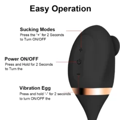 kf Sc0635365227340bfb27b58a7501c3da6N 2 in 1 Clitoris Sucking Vibrator for Women Vibrating Egg Licking Oral Clit Vacuum Stimulator Female
