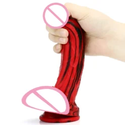 kf Sc15695980e544de2ac2c8d88b481653d5 Redblack Real Dildos Soft Silicone Suction Cup Big Huge Cock Male Artificial Penis Cheap Adult 18