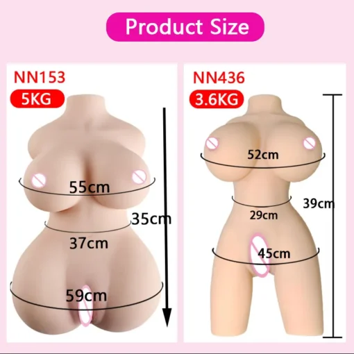 kf Sc21281bac0ac454b88f3bc8a448b578aS New Realistic Half Body Sex Love Dolls Torso Real Pussy Big Ass Artificial Vagina Male Masturbation