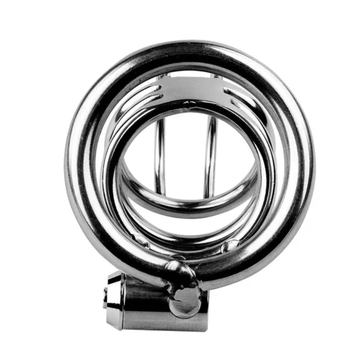 kf Sc84b93cb36974d61be8f755f9cd8507d7 Metal Chastity Cage with 3 Snap Ring Men s SM Bondage Device Penis Urethra Lock Adult
