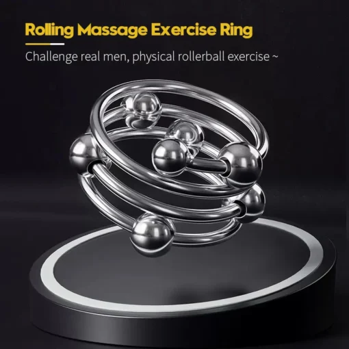kf Sd1867aa0b52d4f7e9e5aa038133d8d47l Rolling Men Metal Cock Ring Glans Penis Training Adult Sex Supplies Scrotum Erection Ejaculation Delay Circumcision