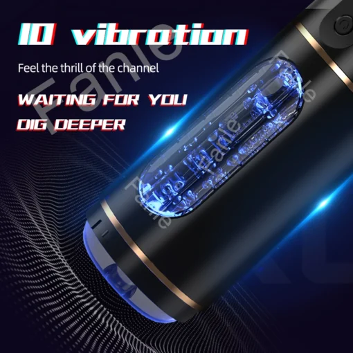 kf Sd688e16194bd4c619290685ad55a19e2I Male Masturbator Cup Vibration Blowjob Squeezable Pocket Pussy Vagina Penis Automatic Oral Sex Machine Toys for