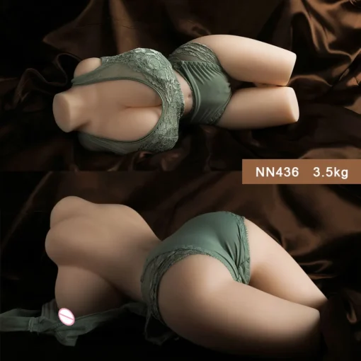 kf Sd83b57d7899048d18b1144f11d421b6cE Realistic Half Sex Doll For Men Silicone Vagina Artificial Shemale Realistic Rubber Ass Sex Dols Male