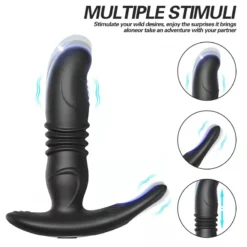 kf Se40f0050076c4671b1415a142733f274l Dildo Butt Massager Wireless Remote Control Anal Plug Stimulator Male Retractable Prostate Vibrator For Men Adult