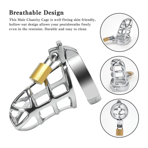 kf Se43ebd94dd1243e3a0c29dd179c13d924 Sex Toys BDSM Men Metal Urethra Chastity Lock with 3 Snap Ring Penis Bondage Adult Chastity