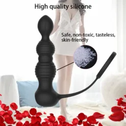 kf Se672cb8bff724d41a4f589c8b047dae4D Dildo Wireless Remote Control Anal Vibrator Double Ring Lock Sperm Stimulator Butt Plug Sex Toys For