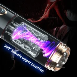 kf Se8449d99c2004a9d94970de4941f32a3b Automatic Telescopic Rotation Male Masturbator Cup Vagina Sucking Blowjob Sex Machine For Men Pocket Suction Masturbation