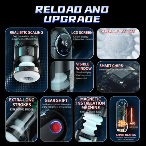 kf Se87a3b20d295407eac2bd4b3cfe77f3cq Automatic Male Masturbator Cup Telescopic Sucking Heated Pussy Blowjob Machine Thrusting Vibration Masturbation Sex Toy for