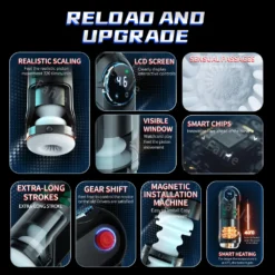 kf Se87a3b20d295407eac2bd4b3cfe77f3cq Male Masturbator Cup Automatic Telescopic Sucking Vibrating Masturbation Machine Heated Pusssy Blowjob Adult Sex Toys for