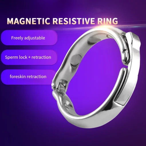 kf Secfa044c4a274c22bd3fc2e2ea92c062b Adjustable Metal Cock Circumcision Blocker Ring Glans Penis Ejaculation Delay Training Semen Lock Ring Adult Sex
