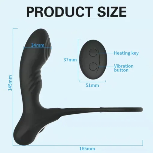 kf Sf205dc274d0843b6af66485000604963a Prostate Massager Anal Heated Vibrator Double Ring Butt Plug Wireless Remote Control Male Penis Delayed Ejaculation